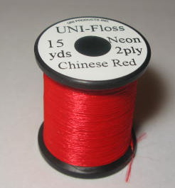 ������������ ���� Uni Floss Neon 15 yds chinese red